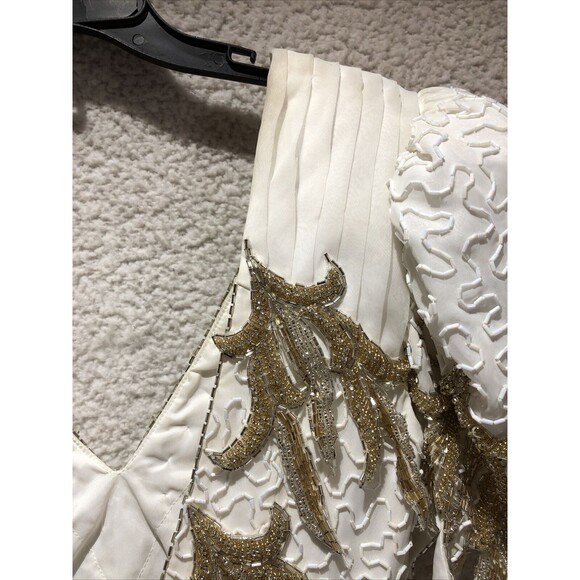 CLAIRES’S COLLECTION Beauty white Pageant Cocktail Gown SIZE In Measurements - Picture 11 of 16
